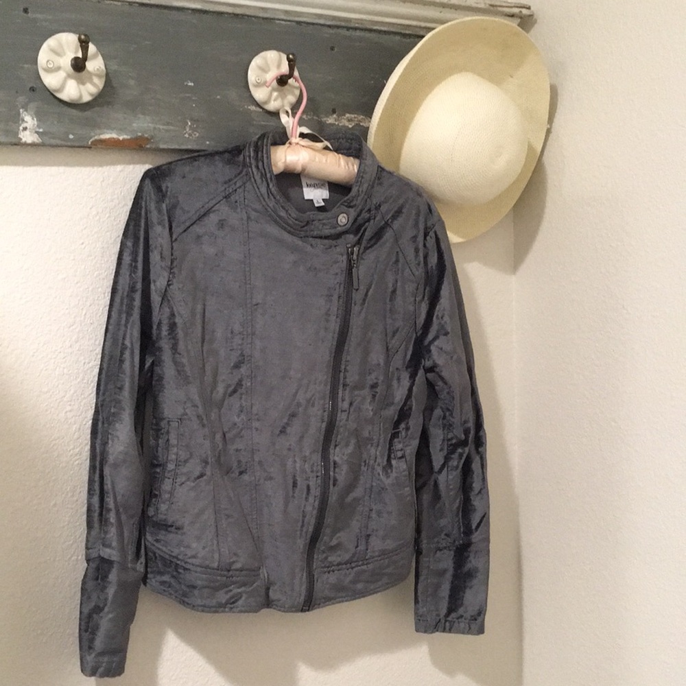 Gray velvet jacket